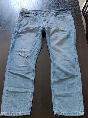 Levi's 501 Light Blue Women's Distressed Jeans